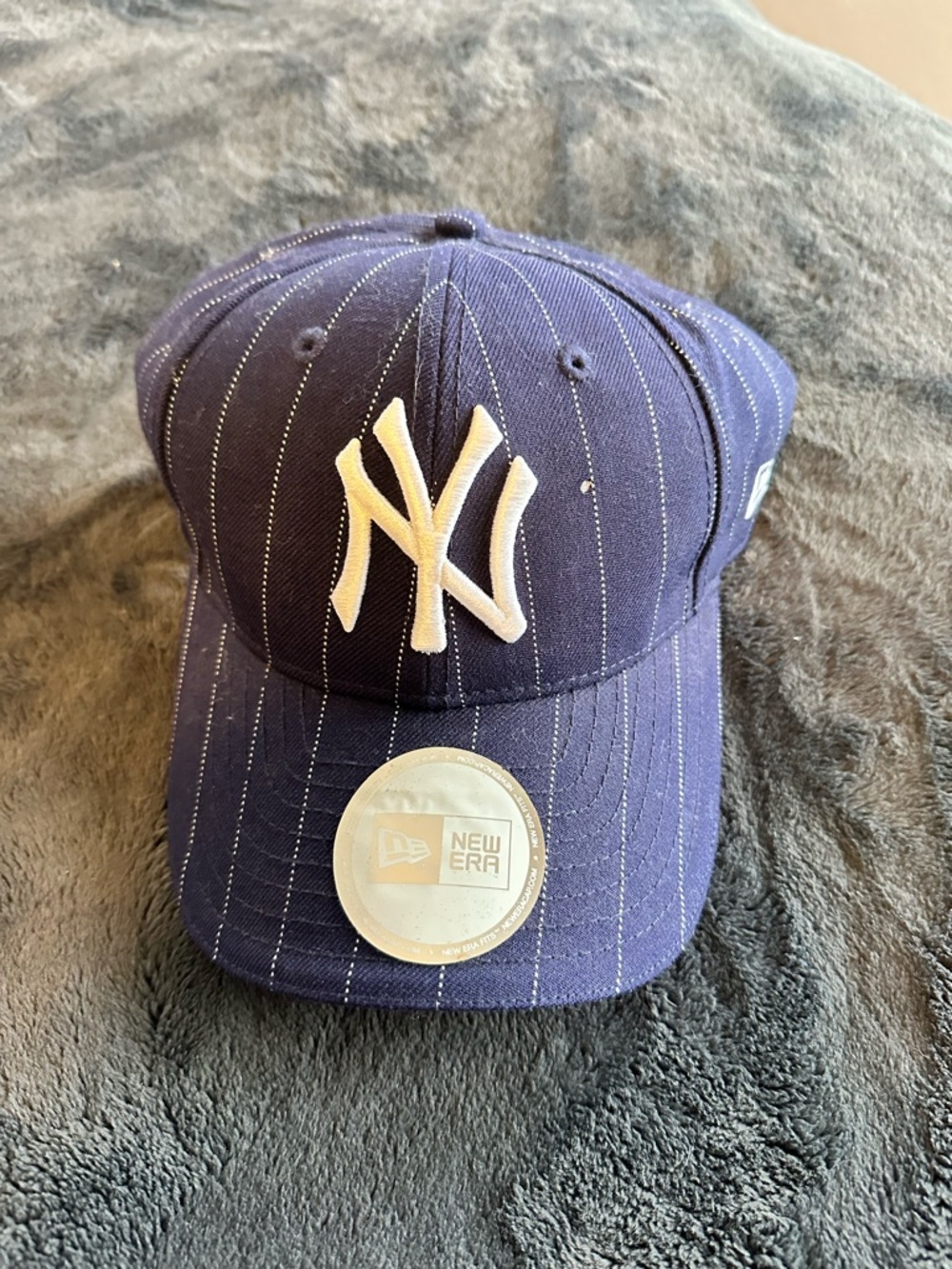 New Era Navy and Gray Pinstripe Baseball Cap